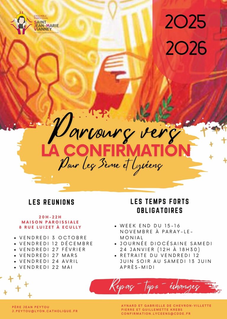 La Confirmation Paroisse cully Dardilly Champagne La Duch re